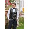 imageCOOFANDY Mens Sequins Vest Slim Fit Christmas Party Vest Shiny Dress Waistcoat for Wedding 80s 90s PromEventsBlack