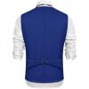 imageCOOFANDY Mens Sequins Vest Slim Fit Christmas Party Vest Shiny Dress Waistcoat for Wedding 80s 90s PromEventsBlue
