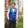imageCOOFANDY Mens Sequins Vest Slim Fit Christmas Party Vest Shiny Dress Waistcoat for Wedding 80s 90s PromEventsBlue
