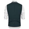 imageCOOFANDY Mens Sequins Vest Slim Fit Christmas Party Vest Shiny Dress Waistcoat for Wedding 80s 90s PromEventsDark Green