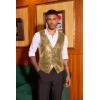imageCOOFANDY Mens Sequins Vest Slim Fit Christmas Party Vest Shiny Dress Waistcoat for Wedding 80s 90s PromEventsGold