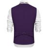 imageCOOFANDY Mens Sequins Vest Slim Fit Christmas Party Vest Shiny Dress Waistcoat for Wedding 80s 90s PromEventsPurple