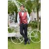 imageCOOFANDY Mens Sequins Vest Slim Fit Christmas Party Vest Shiny Dress Waistcoat for Wedding 80s 90s PromEventsRed