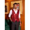 imageCOOFANDY Mens Sequins Vest Slim Fit Christmas Party Vest Shiny Dress Waistcoat for Wedding 80s 90s PromEventsRed