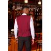 imageCOOFANDY Mens Sequins Vest Slim Fit Christmas Party Vest Shiny Dress Waistcoat for Wedding 80s 90s PromEventsRed