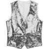 imageCOOFANDY Mens Sequins Vest Slim Fit Christmas Party Vest Shiny Dress Waistcoat for Wedding 80s 90s PromEventsSilver
