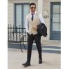 imageCOOFANDY Mens Suit Vests Business Casual Vest Lightweight Formal Dress Vest Slim Fit Waistcoat For Suits TuxedoBeige