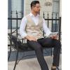 imageCOOFANDY Mens Suit Vests Business Casual Vest Lightweight Formal Dress Vest Slim Fit Waistcoat For Suits TuxedoBeige