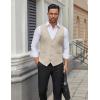 imageCOOFANDY Mens Suit Vests Business Casual Vest Lightweight Formal Dress Vest Slim Fit Waistcoat For Suits TuxedoBeige