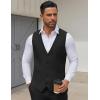 imageCOOFANDY Mens Suit Vests Business Casual Vest Lightweight Formal Dress Vest Slim Fit Waistcoat For Suits TuxedoBlack