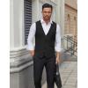 imageCOOFANDY Mens Suit Vests Business Casual Vest Lightweight Formal Dress Vest Slim Fit Waistcoat For Suits TuxedoBlack