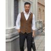 imageCOOFANDY Mens Suit Vests Business Casual Vest Lightweight Formal Dress Vest Slim Fit Waistcoat For Suits TuxedoBrown