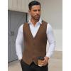 imageCOOFANDY Mens Suit Vests Business Casual Vest Lightweight Formal Dress Vest Slim Fit Waistcoat For Suits TuxedoBrown