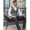 imageCOOFANDY Mens Suit Vests Business Casual Vest Lightweight Formal Dress Vest Slim Fit Waistcoat For Suits TuxedoCharcoal Gray
