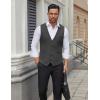 imageCOOFANDY Mens Suit Vests Business Casual Vest Lightweight Formal Dress Vest Slim Fit Waistcoat For Suits TuxedoDark Gray