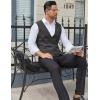 imageCOOFANDY Mens Suit Vests Business Casual Vest Lightweight Formal Dress Vest Slim Fit Waistcoat For Suits TuxedoDark Gray