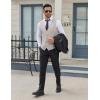 imageCOOFANDY Mens Suit Vests Business Casual Vest Lightweight Formal Dress Vest Slim Fit Waistcoat For Suits TuxedoLight Gray