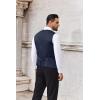 imageCOOFANDY Mens Suit Vests Business Casual Vest Lightweight Formal Dress Vest Slim Fit Waistcoat For Suits TuxedoNavy Blue