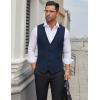imageCOOFANDY Mens Suit Vests Business Casual Vest Lightweight Formal Dress Vest Slim Fit Waistcoat For Suits TuxedoNavy Blue