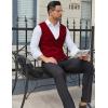 imageCOOFANDY Mens Suit Vests Business Casual Vest Lightweight Formal Dress Vest Slim Fit Waistcoat For Suits TuxedoWine Red