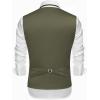 imageCOOFANDY Mens Suit Vests Slim Fit Waistcoat Notch Lapel Casual Formal VestArmy Green