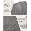 imageCOOFANDY Mens Suit Vests Slim Fit Waistcoat Notch Lapel Casual Formal VestCheckered  Gray