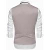 imageCOOFANDY Mens Suit Vests Slim Fit Waistcoat Notch Lapel Casual Formal VestKhaki