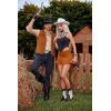 imageCOOFANDY Mens Western Cowboy Vest Casual Fringe Hippie Costume V Neck Zipper Suede Leather WaistcoatBrown