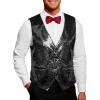 imageCOOFANDY Mens Sequins Vest Slim Fit Christmas Party Vest Shiny Dress Waistcoat for Wedding 80s 90s PromEventsBlack