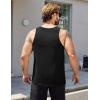 imageCOOFANDY Mens Cotton Tank Tops Summer Beach Sleeveless Muscle Shirts Gym Workout Running Tank Shirt PackBlack