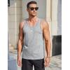 imageCOOFANDY Mens Cotton Tank Tops Summer Beach Sleeveless Muscle Shirts Gym Workout Running Tank Shirt PackLight Grey