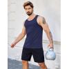 imageCOOFANDY Mens Cotton Tank Tops Summer Beach Sleeveless Muscle Shirts Gym Workout Running Tank Shirt PackNavy Blue