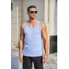 imageCOOFANDY Mens Cotton Tank Tops Summer Beach Sleeveless Muscle Shirts Gym Workout Running Tank Shirt PackNavy Bluelgiht Blue