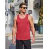 imageCOOFANDY Mens Cotton Tank Tops Summer Beach Sleeveless Muscle Shirts Gym Workout Running Tank Shirt PackRed