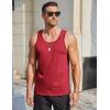 imageCOOFANDY Mens Cotton Tank Tops Summer Beach Sleeveless Muscle Shirts Gym Workout Running Tank Shirt PackRed