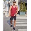 imageCOOFANDY Mens Cotton Tank Tops Summer Beach Sleeveless Muscle Shirts Gym Workout Running Tank Shirt PackRed
