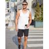 imageCOOFANDY Mens Cotton Tank Tops Summer Beach Sleeveless Muscle Shirts Gym Workout Running Tank Shirt PackWhite