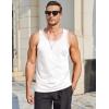imageCOOFANDY Mens Cotton Tank Tops Summer Beach Sleeveless Muscle Shirts Gym Workout Running Tank Shirt PackWhite