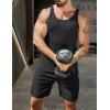 imageCOOFANDY Mens Workout Tank Top Ribbed Knit Sleeveless Gym Muscle T Shirts Bodybuilding TeeBlack1 Pcs
