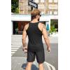 imageCOOFANDY Mens Workout Tank Top Ribbed Knit Sleeveless Gym Muscle T Shirts Bodybuilding TeeBlack1 Pcs
