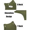 imageCOOFANDY Mens Workout Tank Top Ribbed Knit Sleeveless Gym Muscle T Shirts Bodybuilding TeeBlackArmy Green 2 Pcs