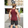 imageCOOFANDY Mens Workout Tank Top Ribbed Knit Sleeveless Gym Muscle T Shirts Bodybuilding TeeBlackRed 2 Pcs