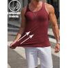 imageCOOFANDY Mens Workout Tank Top Ribbed Knit Sleeveless Gym Muscle T Shirts Bodybuilding TeeBlackRed 2 Pcs