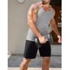 imageCOOFANDY Mens Workout Tank Top Ribbed Knit Sleeveless Gym Muscle T Shirts Bodybuilding TeeLight GreyLight Blue 2 Pcs