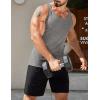 imageCOOFANDY Mens Workout Tank Top Ribbed Knit Sleeveless Gym Muscle T Shirts Bodybuilding TeeMedium Grey1 Pcs
