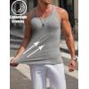 imageCOOFANDY Mens Workout Tank Top Ribbed Knit Sleeveless Gym Muscle T Shirts Bodybuilding TeeMedium Grey1 Pcs