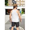 imageCOOFANDY Mens Workout Tank Top Ribbed Knit Sleeveless Gym Muscle T Shirts Bodybuilding TeeWhite1 Pcs