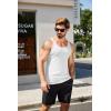 imageCOOFANDY Mens Workout Tank Top Ribbed Knit Sleeveless Gym Muscle T Shirts Bodybuilding TeeWhite1 Pcs
