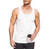 imageCOOFANDY Mens Cotton Tank Tops Summer Beach Sleeveless Muscle Shirts Gym Workout Running Tank Shirt PackWhite