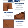 imageCOOFANDY Mens Casual Henley Shirt Band Collar Short Sleeve Shirt Summer Beach Hippie ShirtBrown